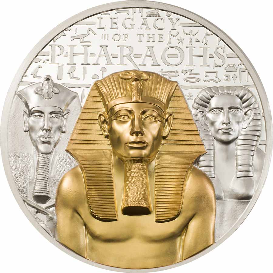 2022 Cook Islands 3 Ounce Legacy of the Pharaohs Silver Proof Coin