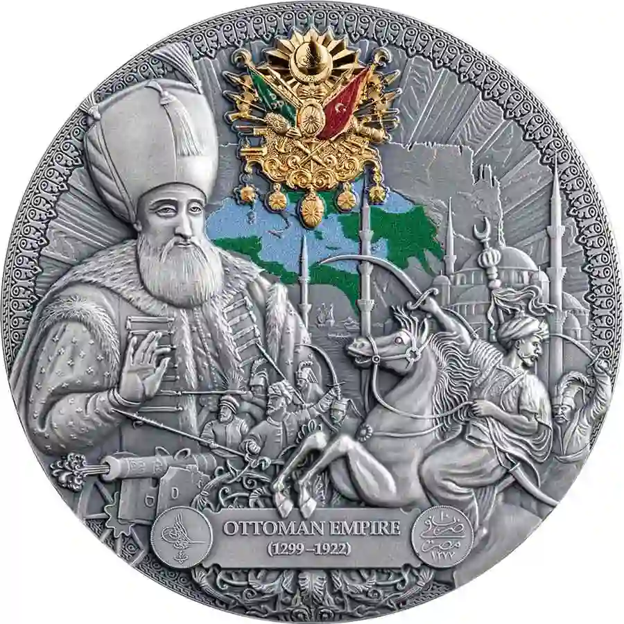 2024 Cameroon 2 oz Ottoman Empire Gilded HR Silver Coin